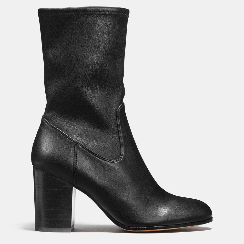 Coach Black Bond Bootie Heeled Size 10